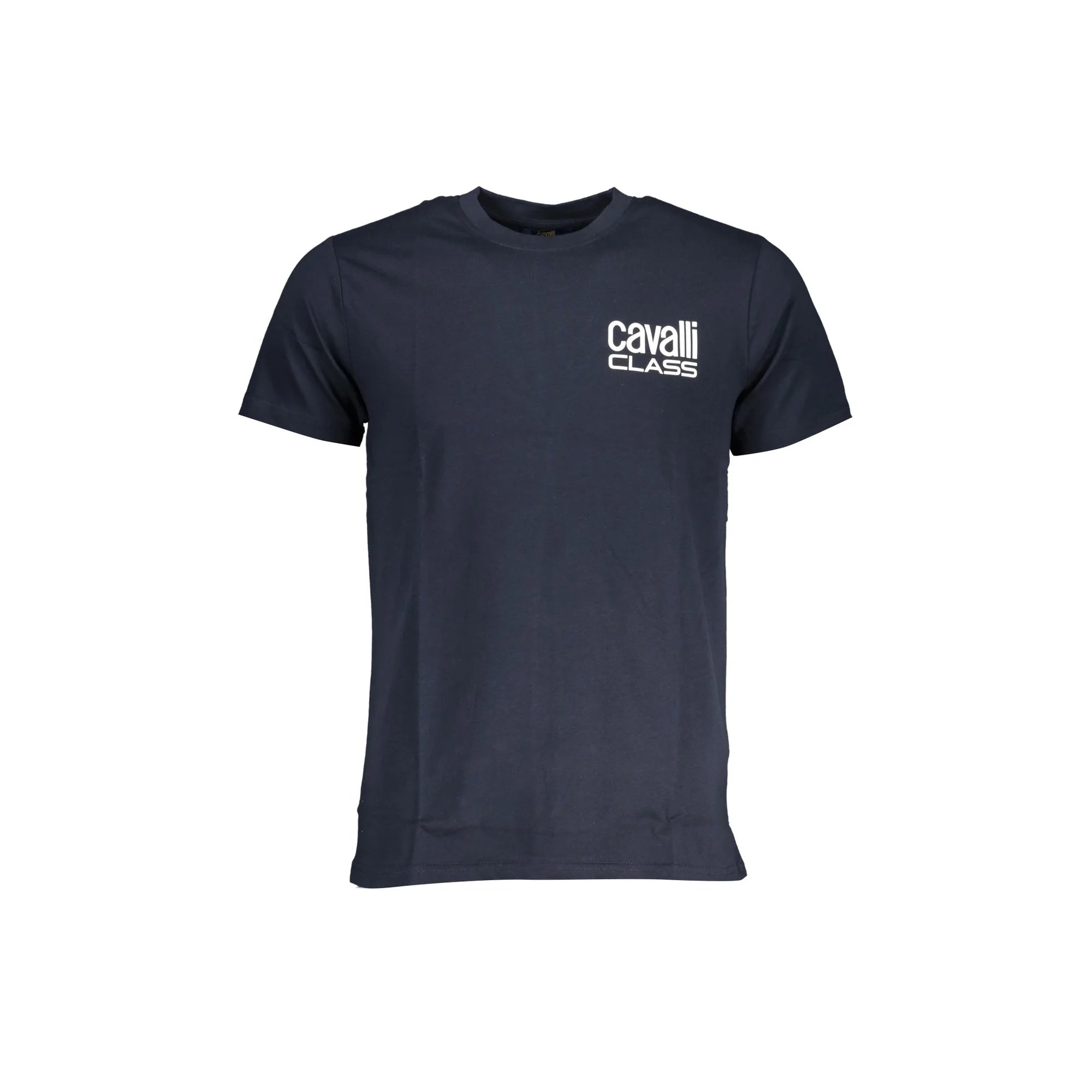 Cavalli Class T-Shirt Maniche Corte Uomo Blu Stampa Logo - foto prodotto